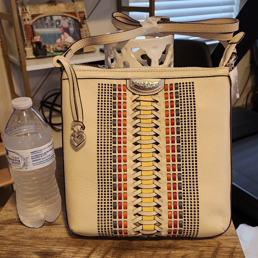 Brighton crossbody Leather bag cream PURSE BAG $380